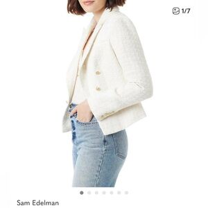 Sam Edelman Cheryl Open-Front Cropped Blazer